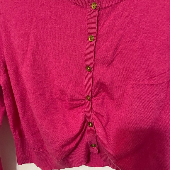 Anthropologie 100% merino Wool long sleeve Button up cropped cardigan sweater - Picture 2 of 5